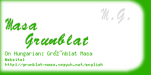 masa grunblat business card